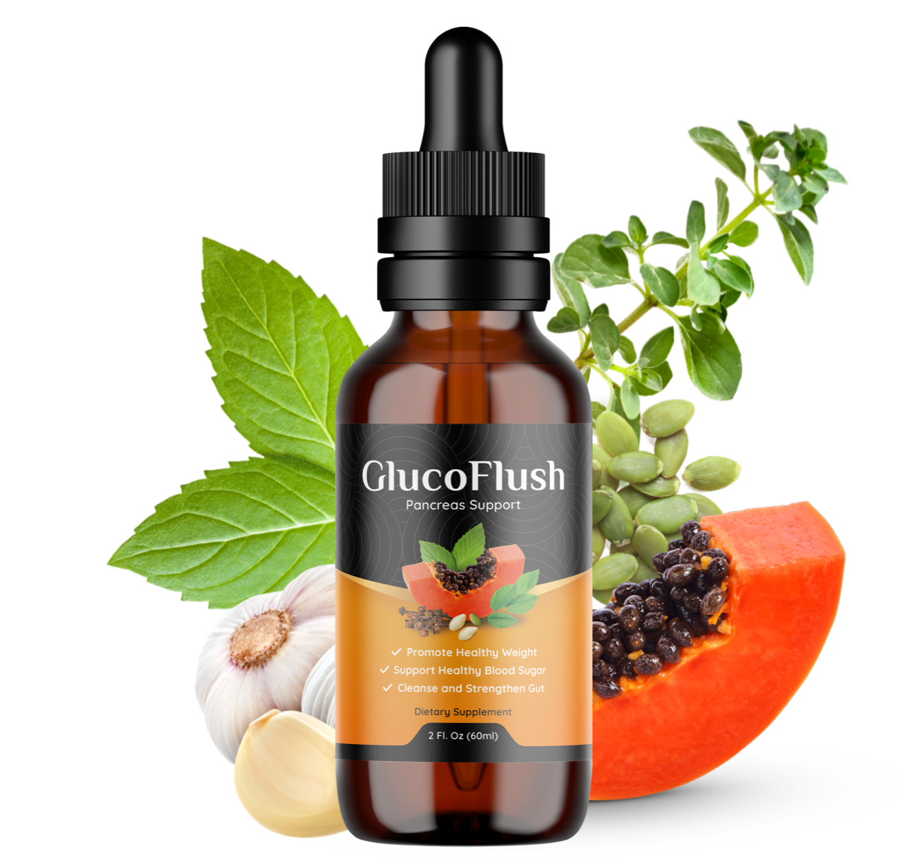 GlucoFlush Blood Sugar supports healthy blood sugar A1C levels, organic ingredients proven by clinical research, lowers high blood glucose safe, effective works