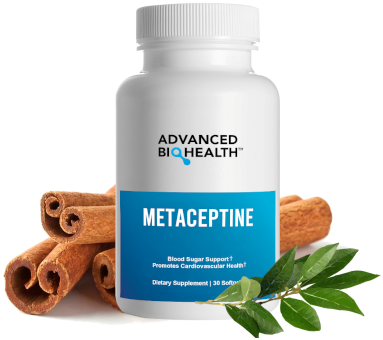 Metaceptine Blood Sugar promotes healthy blood sugar A1C levels organic ingredients clinically proven by research lowers high blood glucose safe works effective