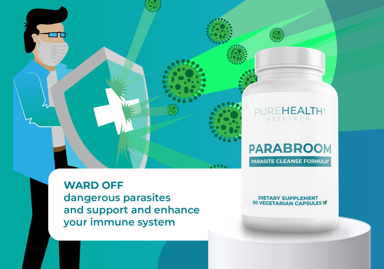 Parabroom Parasite Cleanse promotes healthy colon intestines, removes dangerous microbes toxic microorganisms, helps natural weight loss, improves energy levels