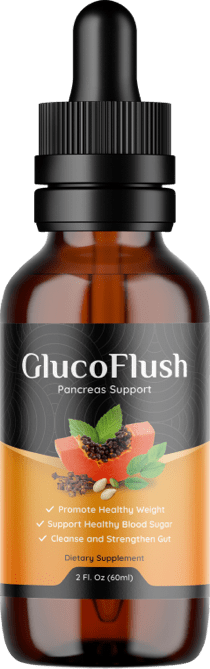 GlucoFlush Blood Sugar promotes healthy blood sugar A1C levels organic ingredients clinically proven by research lowers high blood glucose, safe works effective