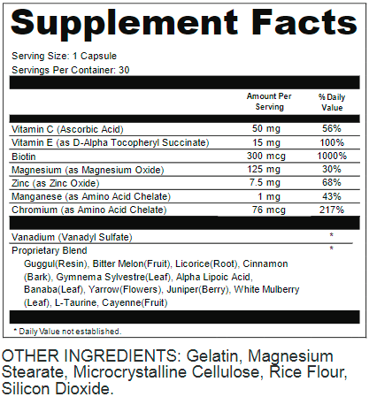 Metaceptine Blood Sugar promotes healthy blood sugar A1C levels organic ingredients clinically proven by research lowers high blood glucose safe works effective